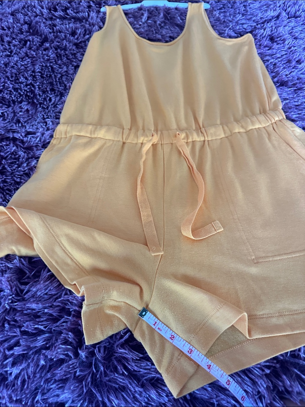 Loft Lou & Grey Sunshine Yellow Drawstring Romper - Picture 10 of 11